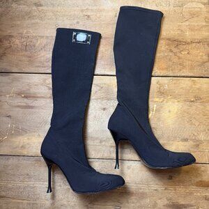 Karl Lagerfeld | Size 7.5 | Heeled Nylon Boots